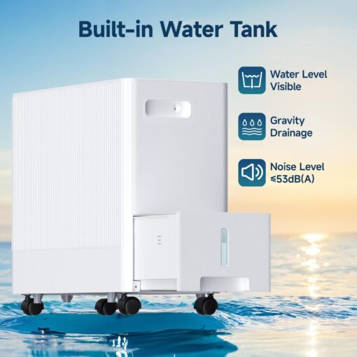35 Pints Dehumidifier for Basement with Drain Hose,3000 Sq.Ft Dehumidifiers for Home,With 24-Hour Timer Function,Automatic Defrost,Multiple Dehumidification Modes,Suitable for Large Rooms - Image 4
