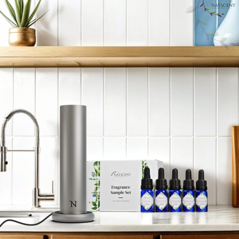 Natscent Dynamo Essential Oil Diffuser for Home with Fragrance Sample, App & Manual Control, Cold-Air Scent Diffusers for Home,Large Room, Hotel Scent Diffuser, 1000sq.ft. Titanium, Aroma Diffusers - Image 4