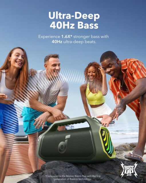 soundcore Boom 2 Plus By Anker, Outdoor Speaker, 140W, 2+2 Channel, BassUp 2.0, 20H Playtime, Fast Charge, IPX7 Waterproof, RGB Lights, Power Bank, Bluetooth 5.3, Portable for Outdoors, Camping, Beach - Image 7
