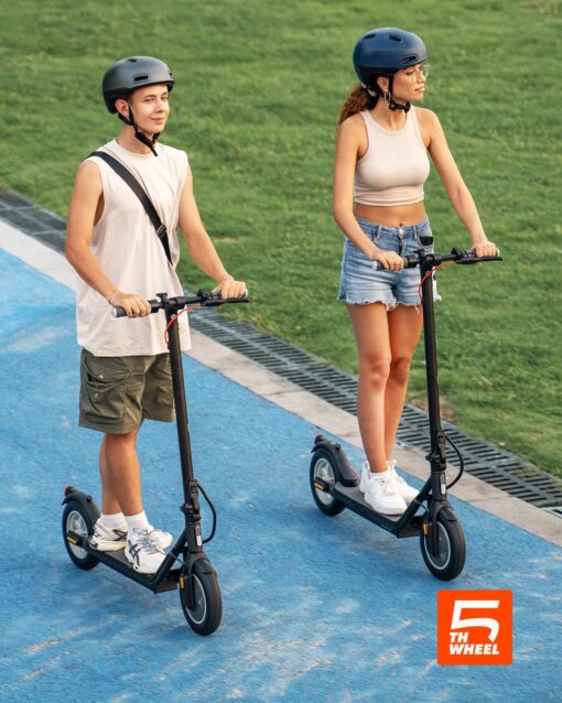 5TH WHEEL V20 Pro Electric Scooter, 10" Solid Tires, 350W Motor & 18 MPH, Turn Signals and Dual Brakes, APP Control & E-Lock, Portable and Foldable Commuter Electric Kick Scooter for Adults and Teens - Image 3