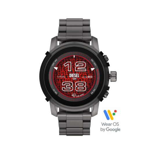 Diesel Men's Griffed Gen 6 45mm Stainless Steel Touchscreen Smart Watch, Color: Gunmetal (Model: DZT2042V) - Image 6
