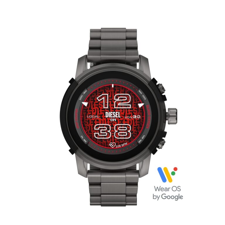 Diesel Men's Griffed Gen 6 45mm Stainless Steel Touchscreen Smart Watch, Color: Gunmetal (Model: DZT2042V) - Image 6