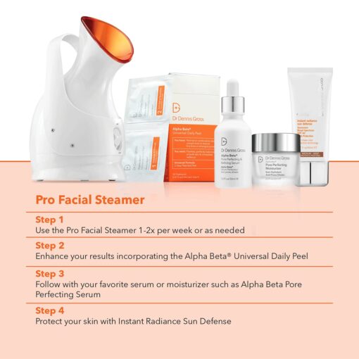 Dr. Dennis Gross Pro Facial Steamer for Facial Deep Cleaning: Infuse Skin with Hydration, Clarify Complexion, and Detox Skin - Image 3
