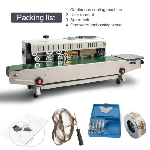 Sumeve Continuous Sealing Machine FR-900 Automatic Horizontal Continuous Plastic Bag Band Sealing Sealer Machine Stamp Coding - Image 2