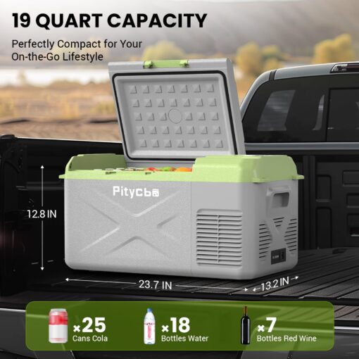 Pitycbo Car Refrigerator 12v Portable Fridge for Car, Auto 19 Quart Freezer Cooler, -4℉—68℉ 12/24V DC 100~240 Volt AC for Truck, Camping, Travel, Vehicles, RV - Image 8