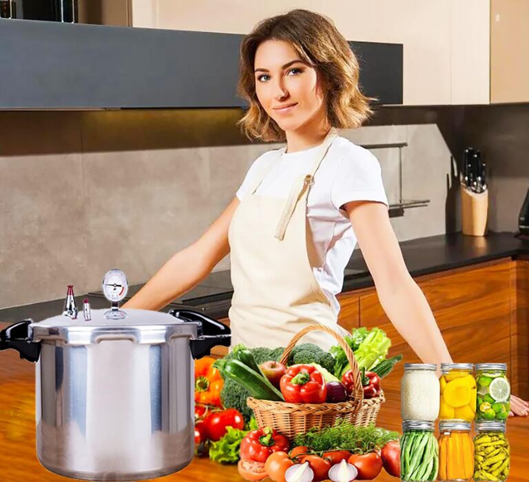 15 Quart Pressure Canner Cooker & all american pressure canners for canning & water bath canner | Pressure Gauge & Pressure Regulator | Compatible:natural gas-open flame & With 1 steaming tray - Image 7