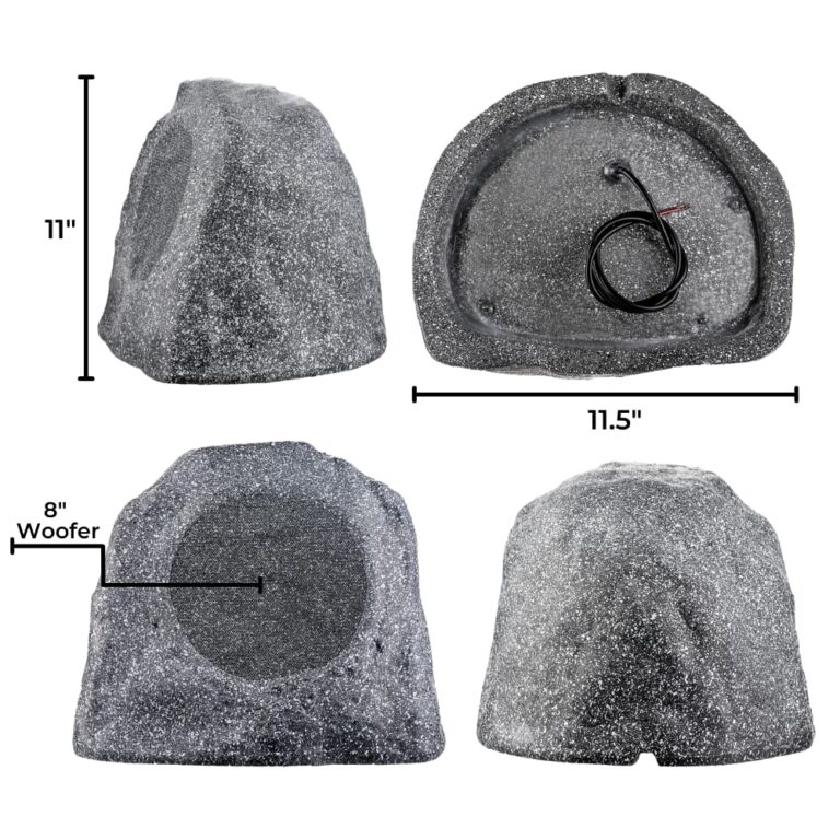 OSD 8" Grey Outdoor Rock Speaker 200W Weather Resistant Passive Stereo Pair RX805 - Image 7
