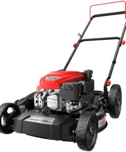 AMERISUN 21" Gas Lawn Mower, 144cc Engine, 2-in-1 Mulching & Side Discharge, 6-Position Height Adjustment, Foldable Handles for Lawn, Yard, and Garden Maintenance