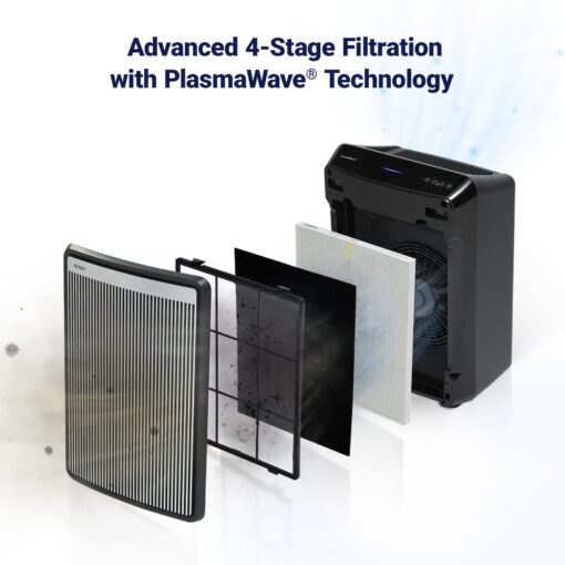 Winix 9800 4-Stage True Hepa Air Purifier with WiFi and PlasmaWave, 500 Sq Ft,Black,Large - Image 5