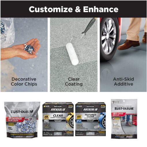 Rust-Oleum 60007 Rocksolid Polycuramine Garage Floor Coating, Tan, 1 Car Kit - Image 2