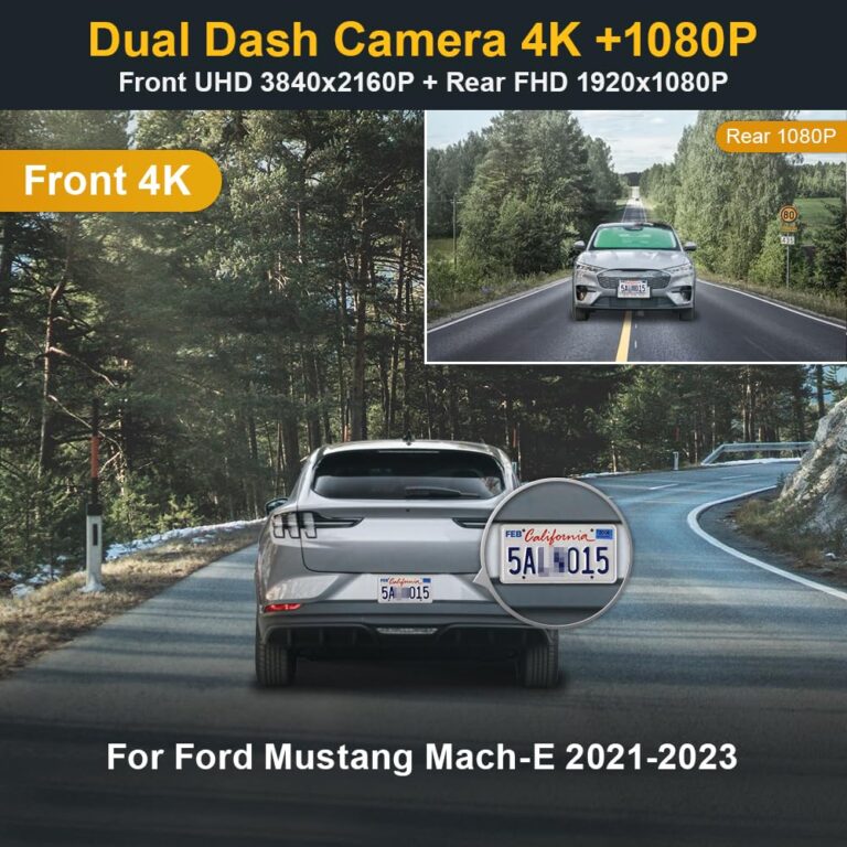 Fitcamx Front 2160P+Rear 1080P Dash Cam Adapts for Ford Mustang Mach-E 2021-2025 GT Select Premium, OEM Style, Dual Loop Recording, Built-in WiFi & APP, G-Sensor, Easy to Use, 128GB Card - Image 6