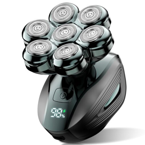 Head Shavers for Bald Men, Detachable Head Shaver, IPX7 Waterproof Wet Dry Bald Head Shavers, 7D LED Display Electric Rechargeable Head Shaving Kit with Type-C Charge