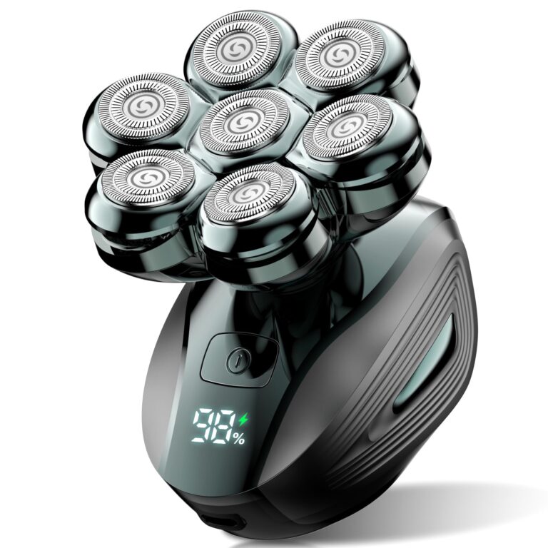 Head Shavers for Bald Men, Detachable Head Shaver, IPX7 Waterproof Wet Dry Bald Head Shavers, 7D LED Display Electric Rechargeable Head Shaving Kit with Type-C Charge