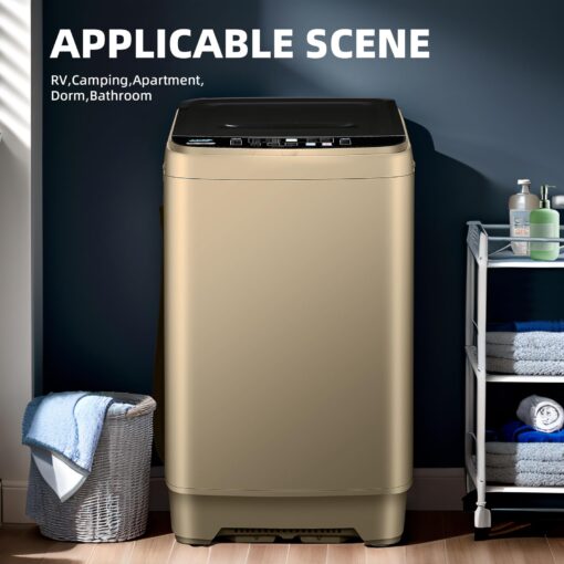 Qhou KRIB-XQB201A-GREY6 Full Automatic Washing Machine, Gold - Image 5