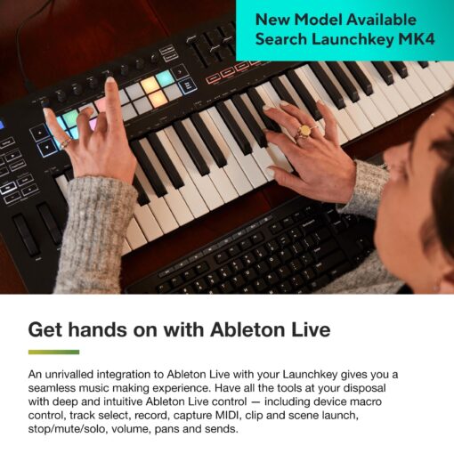 Novation Launchkey 25 [MK3] MIDI Keyboard Controller - Seamless Ableton Live Integration. Chord Mode, Scale Mode, and Arpeggiator — All the software you need for Music Production. - Image 8