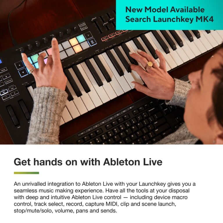 Novation Launchkey 25 [MK3] MIDI Keyboard Controller - Seamless Ableton Live Integration. Chord Mode, Scale Mode, and Arpeggiator — All the software you need for Music Production. - Image 8