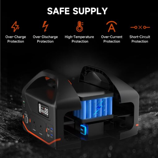 Bailibatt Portable Power Station 600W,293Wh Portable Generator for Home Use, Quiet Generator for Camping Travel Emergency CPAP Survival Backup Outdoor Apartment,100W PD & 110V Pure Sine Wave AC Outlet - Image 3