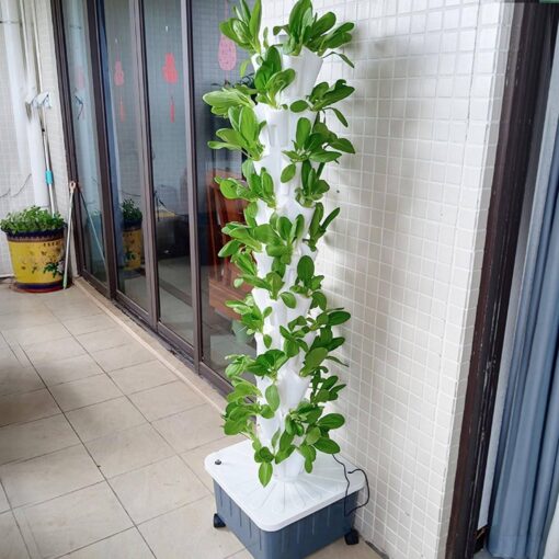 Hydroponics Growing, Hydroponic Germination Kit for Gardening Lover, Indoor Vertical Tower Garden Kit for Herbs,Fruits and Vegetables,Grey-8floors - Image 2