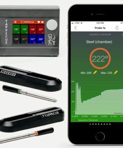 Tappecue AirProbe Deluxe Bundle - Smart WiFi and Wireless Meat Thermometer for Cooking, Internet Enabled Cloud Storage & Alarm, Works with Android & iOS Apps