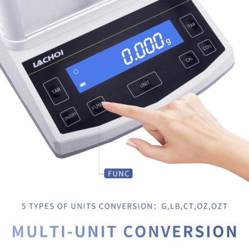 LACHOI Lab Analytical Balance 500g×0.001g Lab Scale 0.001g Accuracy Precision Scale 0.001g Digital Scale Jewelry Scale Laboratory Balance Scale（500g/0.001g - Image 6