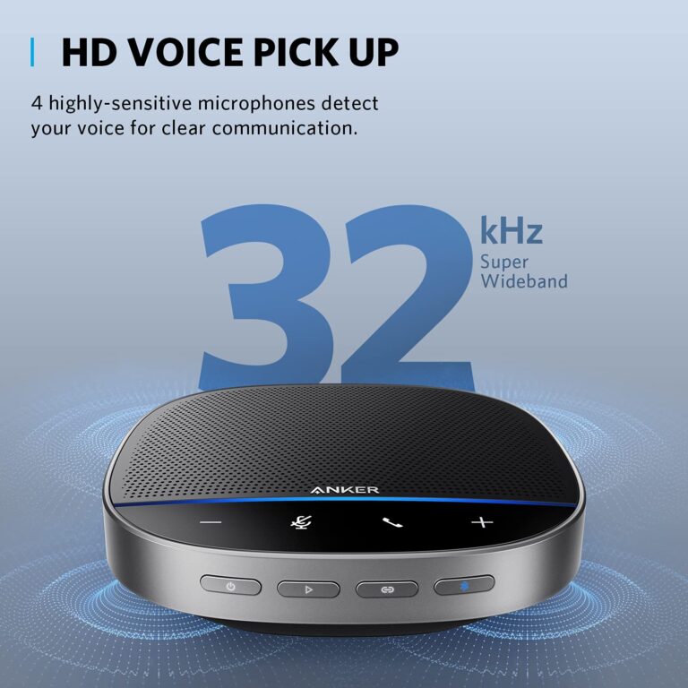 Anker PowerConf S500 Speakerphone with Zoom Rooms and Google Meet Certifications, USB-C Speaker, Bluetooth Speakerphone for Conference Room, Conference Microphone with Premium Voice Pickup - Image 6