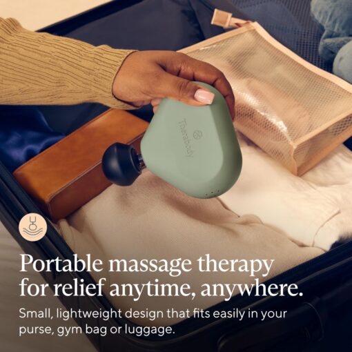 TheraGun Mini Handheld Electric Massage Gun - Compact Deep Tissue Treatment for Any Athlete On The Go - Portable Percussion Massager with QuietForce Technology (Green - 2.0) - Image 8