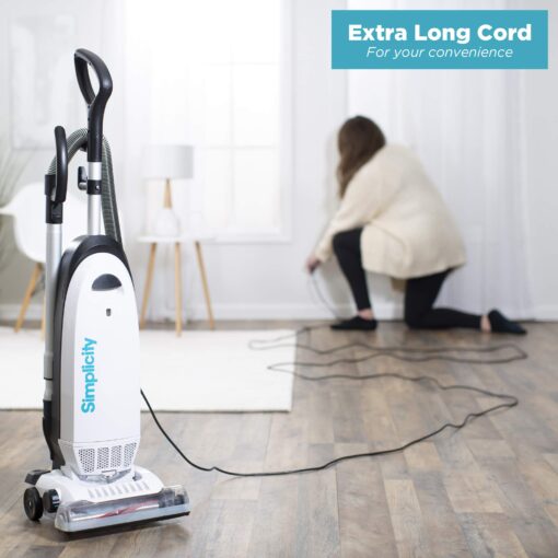Simplicity Vacuums Allergy Bagged Vacuum Cleaner for Carpet and Hardwood, Multi Surface Upright Vacuum Cleaner with Certified HEPA Vacuum, Pet Vacuum, S20EZM - Image 4