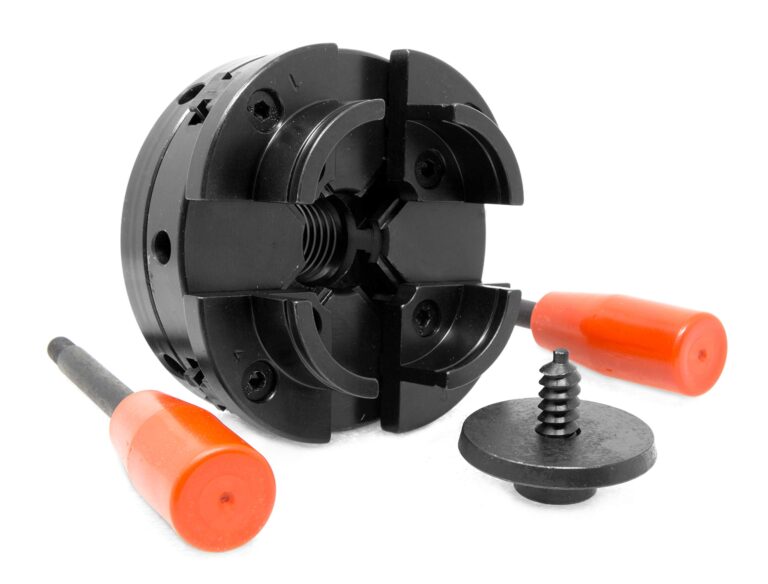 WEN LA3421 3.2-Amp 8-Inch by 13-Inch Variable Speed Mini Benchtop Wood Lathe, Black & WEN LA4444 4-Inch 4-Jaw Self-Centering Chuck Set with 1-Inch x 8TPI Thread - Image 4