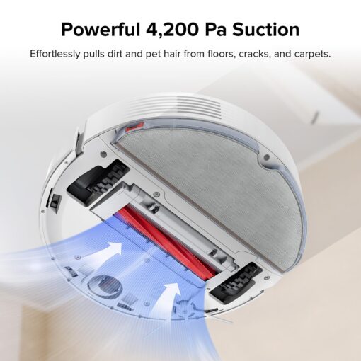 roborock Q7 Max Robot Vacuum and Mop Combo, 30-Level Water Flow Control, 4200Pa Suction, PreciSense LiDAR Navigation, No-Go Zone, No-Mop Zone, App & Voice Control, Ideal for Pet Hair - Image 7