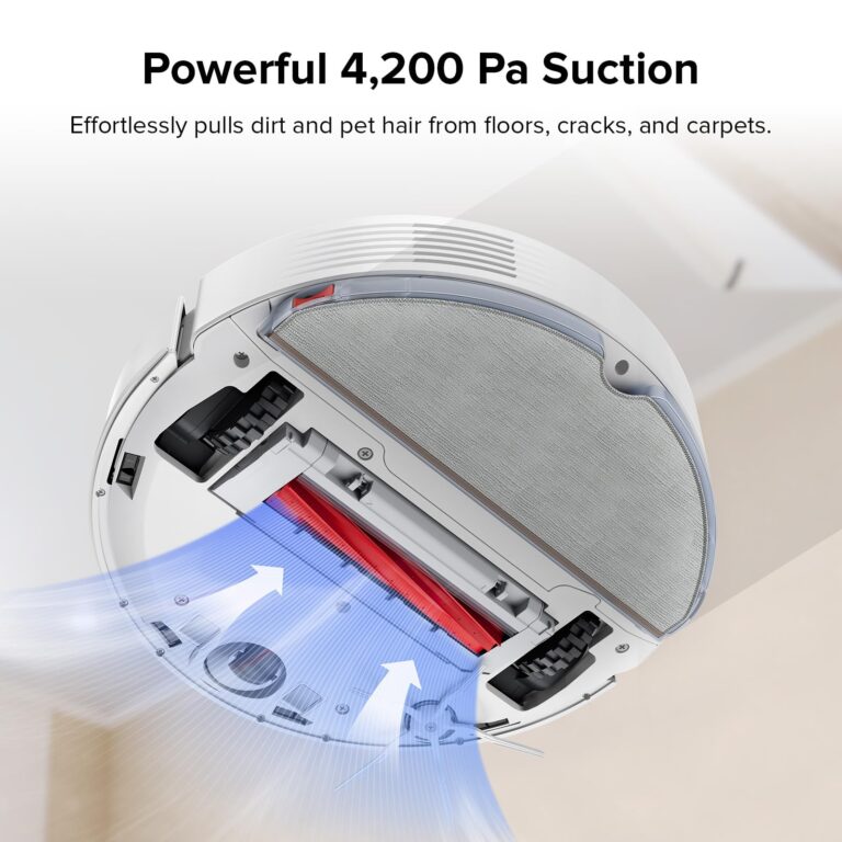 roborock Q7 Max Robot Vacuum and Mop Combo, 30-Level Water Flow Control, 4200Pa Suction, PreciSense LiDAR Navigation, No-Go Zone, No-Mop Zone, App & Voice Control, Ideal for Pet Hair - Image 7