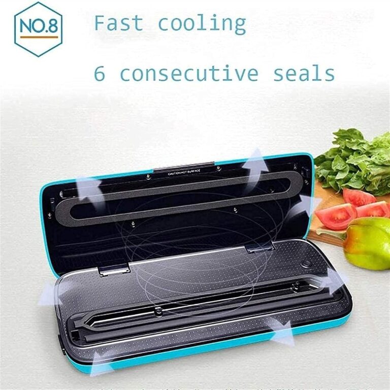 MIXIA Automatic Food Vacuum Sealer Machine, Blue Smart Heat Food Sealer with Air Sealing System For Food/Compact Design | Dry & Moist Food Modes - Image 4