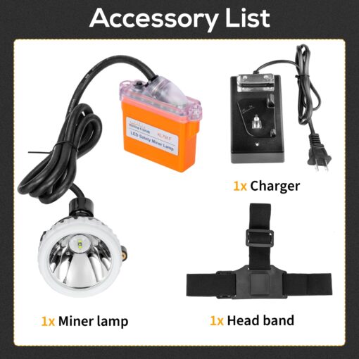 Hunting friends Superbright Mining Headlight,High Power Rechargeable Miner Lamp for Hard Hat Led Lights Professional Waterproof Headlight KL7M.F Explosion Proof Miner's Headlamp - Image 2