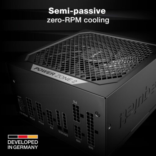 be quiet! Power Zone 2 750W ATX 3.1 PSU | 80 Plus and Cybenetics Platinum Efficiency | Zero RPM Low-Noise Power Supply | PCIe 5.1 Ready | Black | BP006US - Image 6