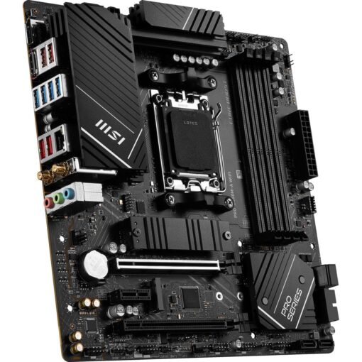 MSI PRO B650M-A WiFi ProSeries Motherboard (AMD Ryzen 9000/8000/7000 Series Processors, AM5, DDR5, PCIe 4.0, M.2, SATA 6Gb/s, USB 3.2 Gen 2, HDMI/DP, Wi-Fi 6E, Bluetooth 5.3, 2.5Gbps LAN, mATX) - Image 4