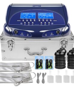 VnioLife Dual Ionic Detox Foot Bath Machine Upgrade Ion Foot Detox Machine Detox Foot Spa Detoxification Machine Digital LCD Display with 2 Arrays 2 Waist Belts