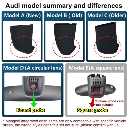 Mangoal Front 4K & Rear 1080p Dash Cam fit for Audi (Model A) 2019 2020 2021 2022 2023 2024 A4 A6 Allroad A3 A5 Q5 S4 S6 Q7 A8 S8 TT A7 S5 Q3 S3 S7 RS3 RS5 RS6 e-tron, OEM Look, WiFi & App, 128GB Card - Image 9