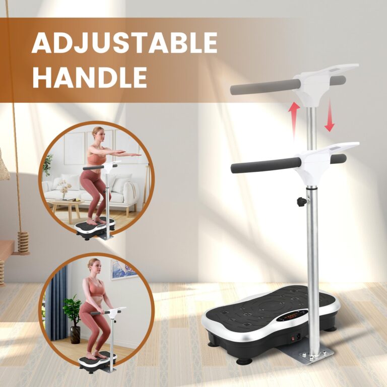 EILISON FIRMHOLD Handle Vibration Plate Exercise Machine for Lymphatic Drainage- Full Body Workout Vibration Platform for Weight Loss, 350lbs Vibration Plate for Beginners & Recovery (Handle Silver) - Image 6