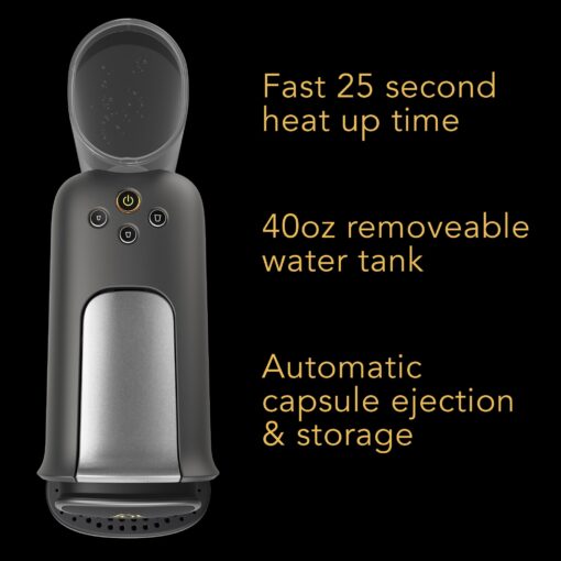 L'OR Barista System Coffee and Espresso Machine Combo by Philips, Premium Brushed Silver Metallic Accents, Matte Grey - Image 2