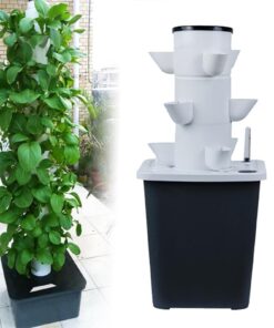 30 Pods Hydroponics Tower Garden Hydroponic Growing System Aeroponics Growing Kit for Herbs, Fruits and Vegetables with Hydrating Pump, Adapter, Net Pots, Timer for Herbs, Fruits and Vegetables ( Colo