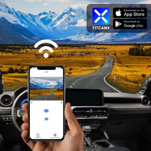 Fitcamx 4K Dash Cam Suitable for Toyota Land Cruiser 2024 2025 First Edition 1958 (J250/Gen15), OEM Look, UHD 2160P Video, Built-in WiFi & APP, Loop Recording, G-Sensor, Plug & Play, 64GB Card - Image 4