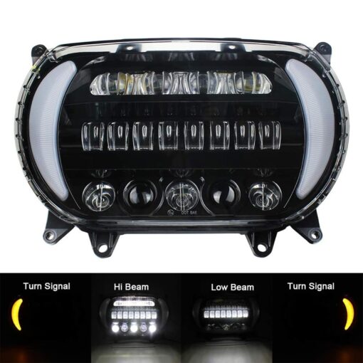 Atubeix Headlight LED Road Glide Motorcycle, Daytime Running Side Lights for 2015 2016 2017 2018 2019 2020 2021 2022 2023 Headlamp Replacement accessories(Black) - Image 5