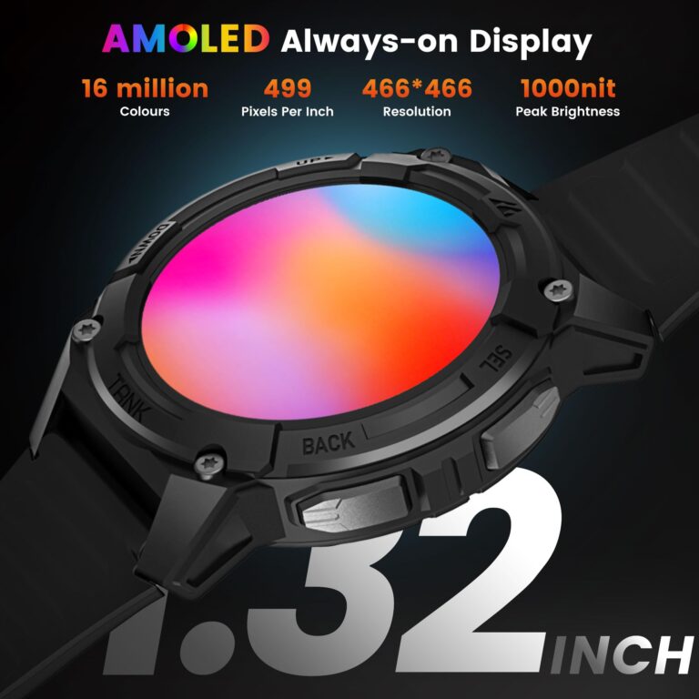 KOSPET Tank S2 Smart Watch for Men Women GPS, 5ATM Waterproof, Pressure/Altitude/Compass, 1.32" AMOLED Display Fitness Tracker(Answer/Make Call), AI Voice Assistant, 24H Sleep/Hear Rate Monitor - Image 7