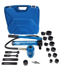 TEMCo Hydraulic Knockout Punch TH0004 - Electrical Conduit Hole Cutter Set KO Tool Kit 5 Year Warranty