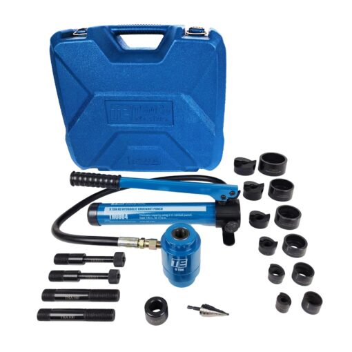 TEMCo Hydraulic Knockout Punch TH0004 - Electrical Conduit Hole Cutter Set KO Tool Kit 5 Year Warranty