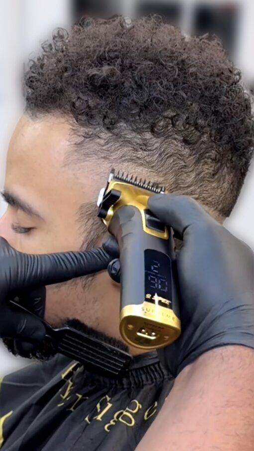 Supreme Trimmer 3-in-1 Barber Bundle | 2Spee Clipper, 2Spee Trimmer & Crunch Foil Shaver | Professional Beard Trimmer Men’s Hair Clipper Kit | (Gold) - Image 4