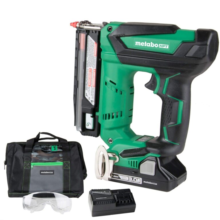 Metabo HPT Cordless Pin Nailer Kit, 18V, 23 Gauge, 5/8" up to 1-3/8" Pin Nails, 3000 Nails Per Charge, Compact 3.0 Ah Lithium Ion Battery, Lifetime Tool Warranty (NP18DSAL)