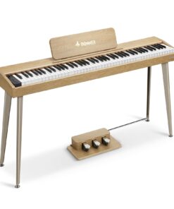 Donner DDP-60 88 Key Digital Piano: Full Size Keyboard, Sensitive Touch, 8 Reverbs, Recording, 128 Voices. Includes Three Pedal, Electric Piano Keyboard for Beginners