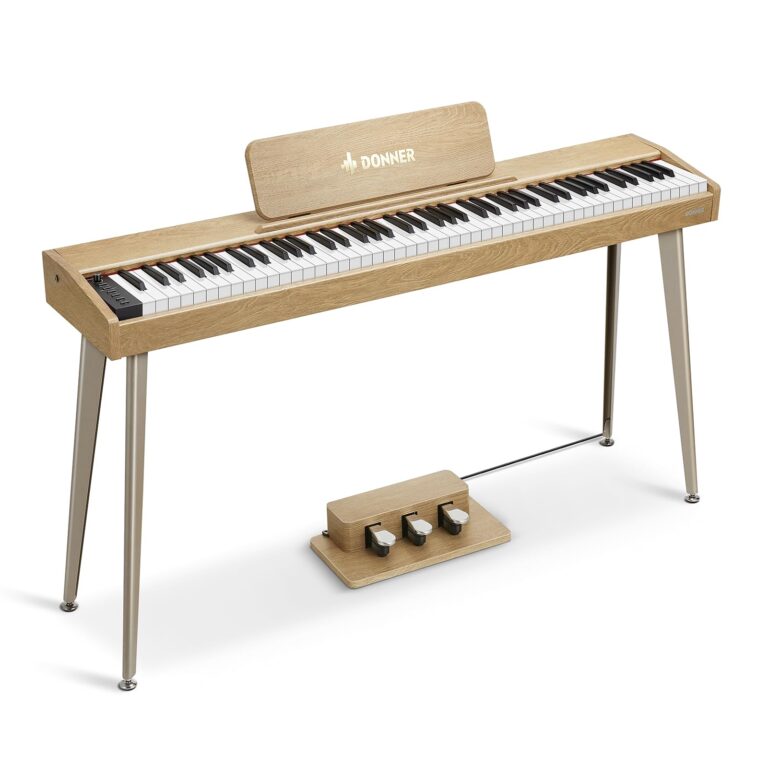 Donner DDP-60 88 Key Digital Piano: Full Size Keyboard, Sensitive Touch, 8 Reverbs, Recording, 128 Voices. Includes Three Pedal, Electric Piano Keyboard for Beginners