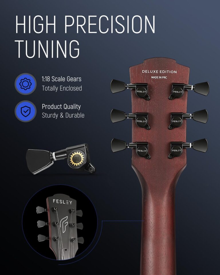 Fesley 39" LP Electric Guitar Kit:Full Size Solid Body Electric Guitars for Beginners with Humbucker Pickups,Poplar Body,Mahogany Neck,22 Frets,6 String Guitar with Gig Bag,Cable,FLP350,Matte,Sunburst - Image 7