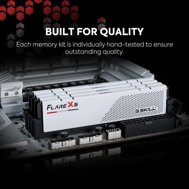 G.SKILL Flare X5 Series (AMD Expo & Intel XMP 3.0) DDR5 RAM 64GB (2x32GB) 6000MT/s CL36-36-36-96 1.35V Desktop Computer Memory U-DIMM - Matte White (F5-6000J3636F32GX2-FX5W) - Image 2